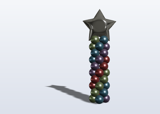 Balloon column designer - BalloonBuilder.com gives you free hands to design almost any type of balloon columns