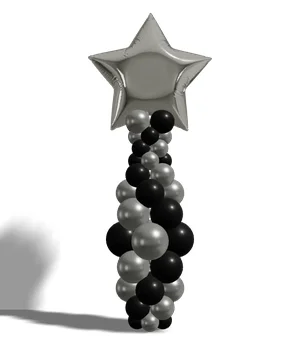 BalloonBuilder balloon mockup creator — 3D preview of a balloon arch with export options