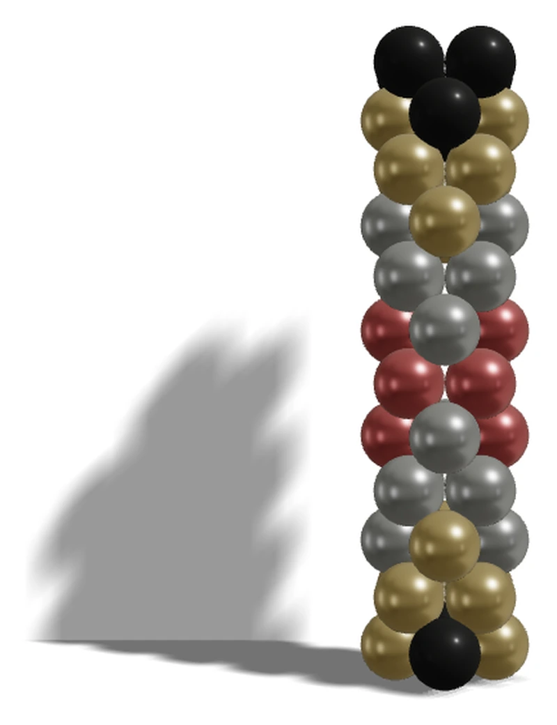 Balloon column Arrow Mix color pattern — BalloonBuilder