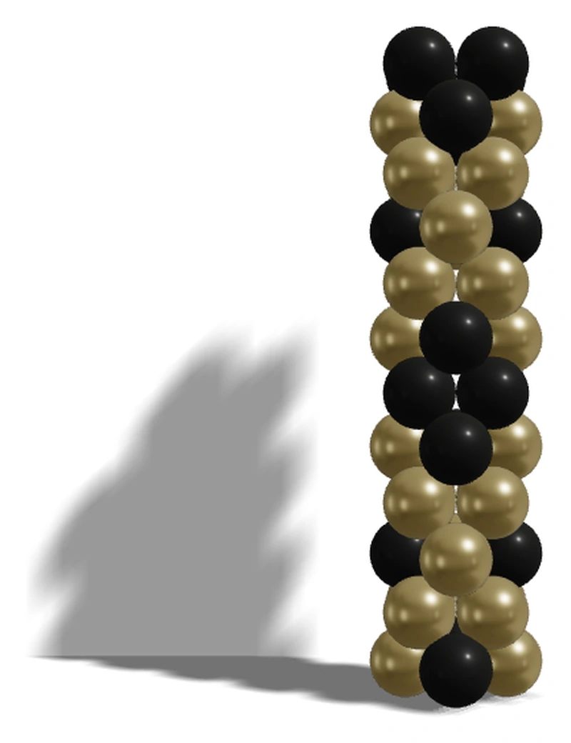 Balloon column Criss-Cross color pattern — BalloonBuilder