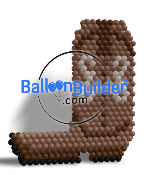 Cowboy Boot Balloon Mural - duplet square pack design