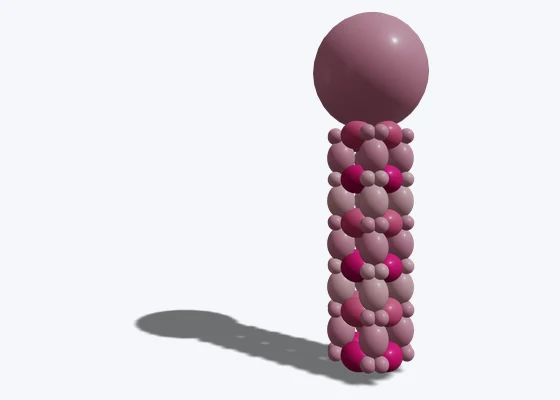 Link-O-Loon column in pinks — 3D balloon décor design example from BalloonBuilder