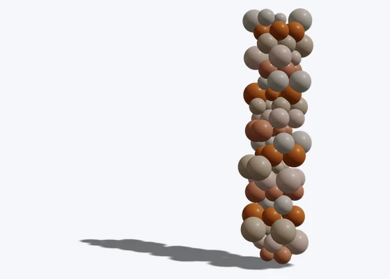Terracotta organic garland — 3D balloon décor design example from BalloonBuilder